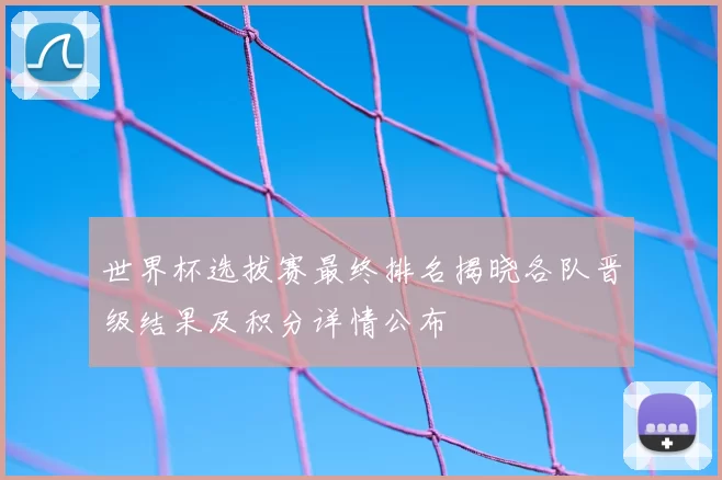 世界杯选拔赛最终排名揭晓各队晋级结果及积分详情公布